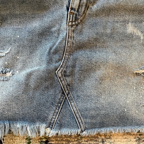 Free People Embellished Denim Mini Skirt - Picture 5 of 6